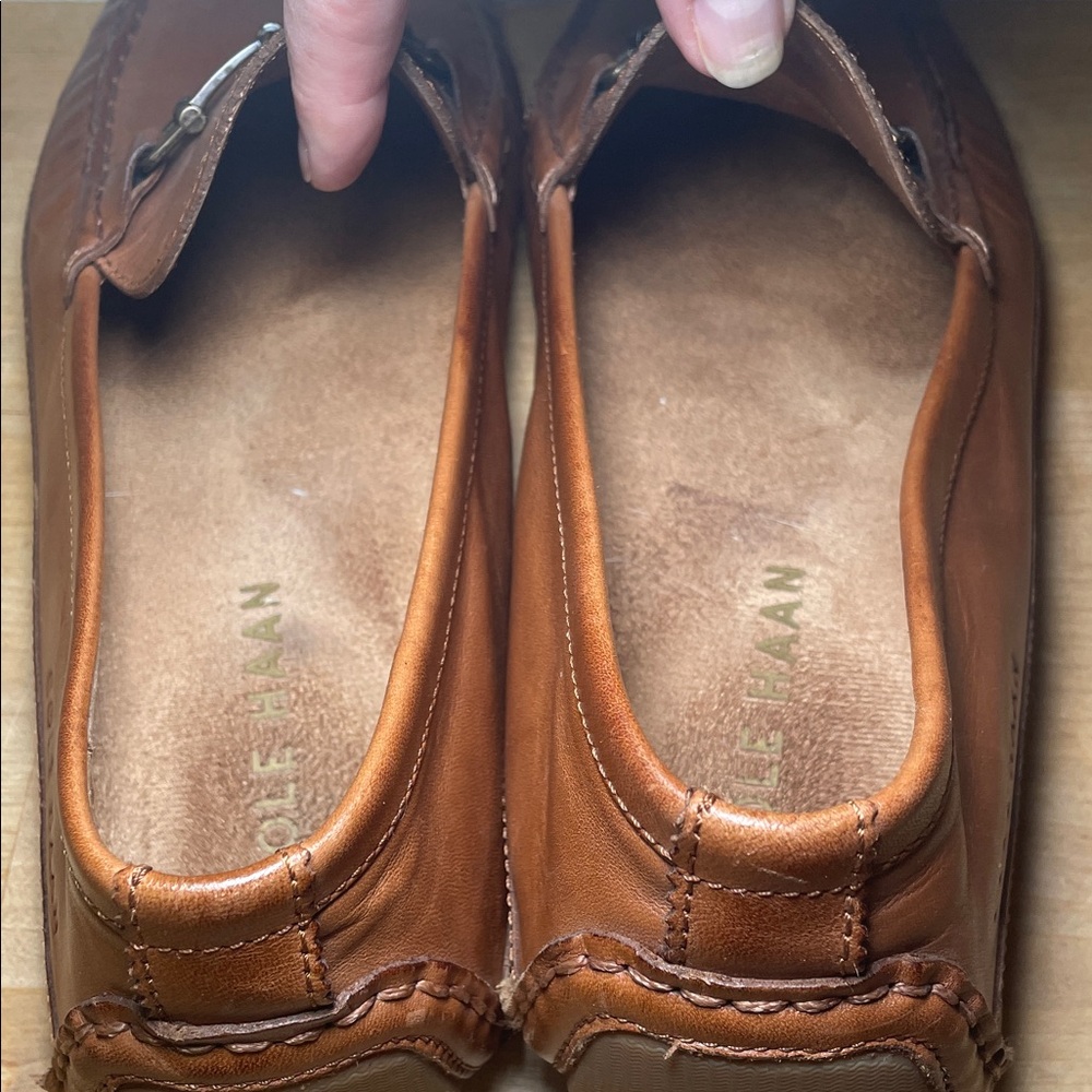 Cole Haan Wyatt Bit Driver Loafer Moc Toe slip on tan shoes men’s size 9.5 - Picture 7 of 16